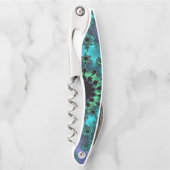 Metallisches Aquamarines Auge Kellnermesser (Vorderseite)