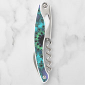 Metallisches Aquamarines Auge Kellnermesser (Rückseite)