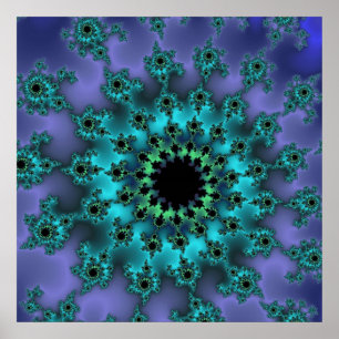 Metallisches Aquamarines Auge Poster