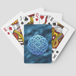 Metallisches Arktis-Blau-Keltischer Knoten-Dunkle  Spielkarten
