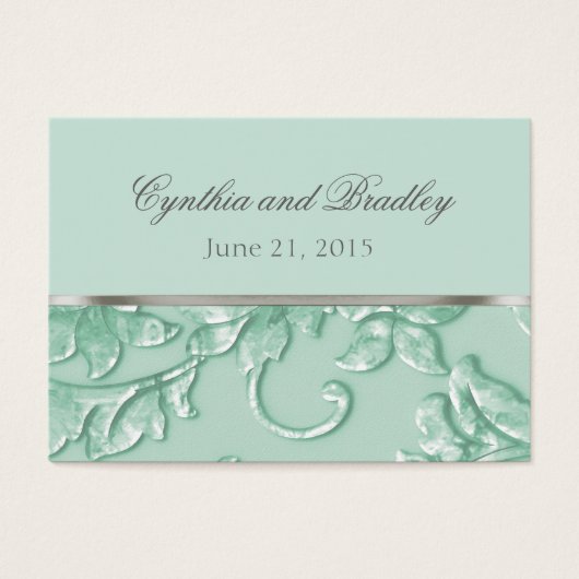 Metallisches Aussehen Damaske in Minzgrün (Vorderseite)