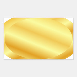 Metallisches Aussehen der Imitate Gold Blank Templ Rechteckiger Aufkleber