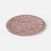 Metallisches Aussehen Rose Gold Rosa abstrakte Jug Pappteller (Schrägansicht)