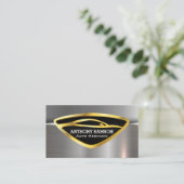 Metallisches Auto-Logo | Industrieanbau Visitenkarte (Stehend Vorderseite)