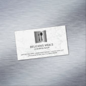 Metallisches Banner | Elegant Marble Magnetische Visitenkarte (Beispiel)
