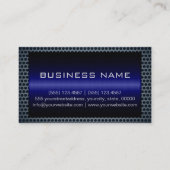 Metallisches blaues, rosafarbenes Stahlrohr Visitenkarte (Rückseite)