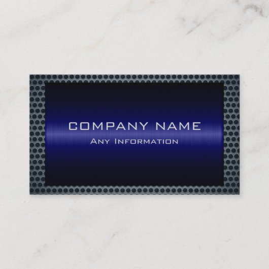 Metallisches blaues, rosafarbenes Stahlrohr Visitenkarte (Vorderseite)