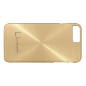 Metallisches, bleihaltiges Gold aus Edelstahl Case-Mate iPhone Hülle (Rückseite (Horizontal))