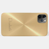 Metallisches, bleihaltiges Gold aus Edelstahl Case-Mate iPhone Hülle (Rückseite (Horizontal))