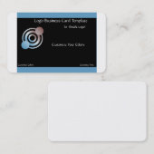 Metallisches Blue Crop Circles-Logo Visitenkarte (Vorne/Hinten)