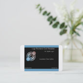 Metallisches Blue Crop Circles-Logo Visitenkarte (Stehend Vorderseite)