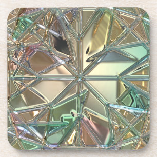 Metallisches Buntglas Getränkeuntersetzer