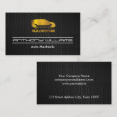 Metallisches Carbon Fiber Gold Auto Logo Visitenkarte (Vorne/Hinten)