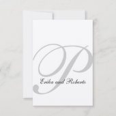 Metallisches Champagner-Papier Monogram Wedding RS RSVP Karte (Vorderseite)