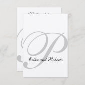 Metallisches Champagner-Papier Monogram Wedding RS RSVP Karte (Vorne/Hinten)
