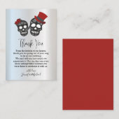 Metallisches Dankeschön halloween spooky Hochzeit Mitteilungskarte (Vorne/Hinten)