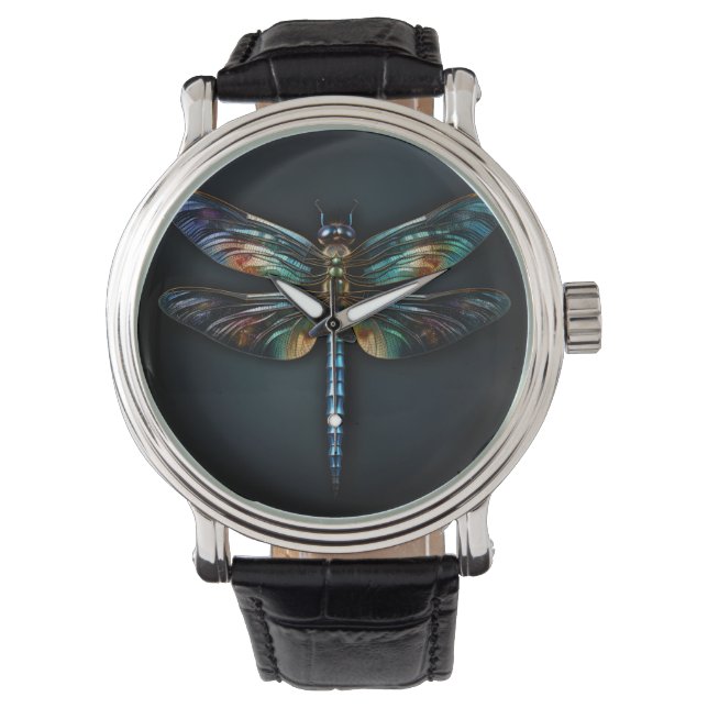 Metallisches Dragonfly-Shirt Armbanduhr (Vorderseite)