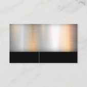 Metallisches echtes Anwesen-Logo Visitenkarte (Rückseite)