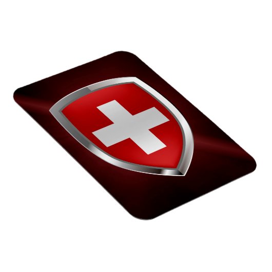 Metallisches Emblem der Schweiz Magnet (Rechte Seite)