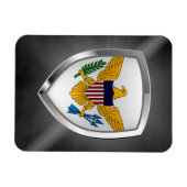 Metallisches Emblem der US-Jungfrau Magnet (Horizontal)