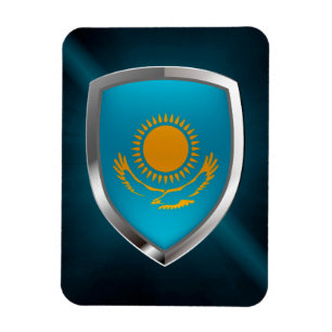 Metallisches Emblem Kasachstans Magnet