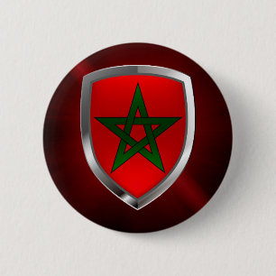 Metallisches Emblem Marokkos Button
