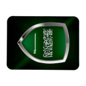 Metallisches Emblem Saudi-Arabien Magnet (Horizontal)