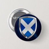 Metallisches Emblem Schottlands Button (Vorne & Hinten)