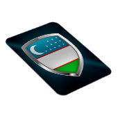 Metallisches Emblem Usbekistans Magnet (Rechte Seite)