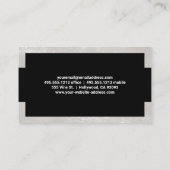 Metallisches Finanzlogo | Bar Graph Visitenkarte (Rückseite)