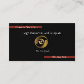 Metallisches Firmenlogo - einfaches Gold-Logo Visitenkarte (Vorderseite)