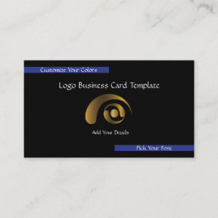 Metallisches Firmenlogo - einfaches Gold-Logo Visitenkarte