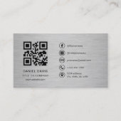 Metallisches Firmenlogo-QR-Code Visitenkarte (Vorderseite)
