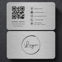 Metallisches Firmenlogo QR-Code
