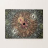 Metallisches Flammen-Fraktal-Puzzle Puzzle (Horizontal)