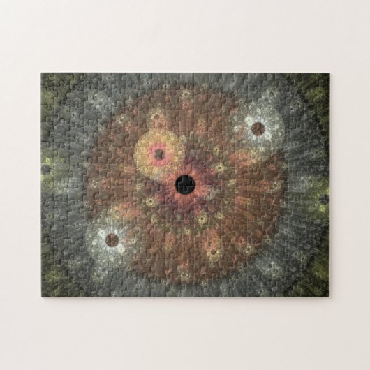 Metallisches Flammen-Fraktal-Puzzle Puzzle (Horizontal)