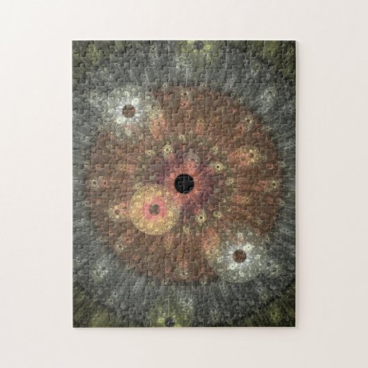 Metallisches Flammen-Fraktal-Puzzle Puzzle (Vertikal)