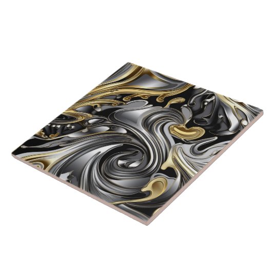 Metallisches Flüssigmuster Fliese (Seite)