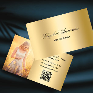 Metallisches Foto qr elegant Visitenkarte