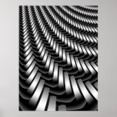 Metallisches Fraktal-Muster Poster (Vorne)