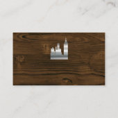 Metallisches Gebäude | Holz | Carpentry Visitenkarte (Rückseite)