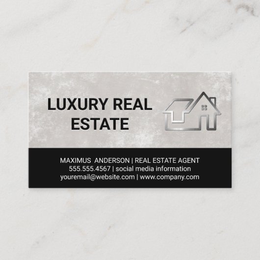 Metallisches Gebäude Visitenkarte (Vorderseite)