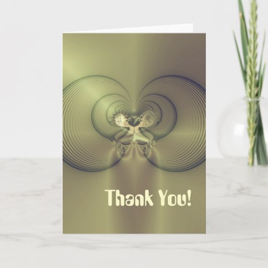 Metallisches Gefühl Dankeskarte (Vorderseite)