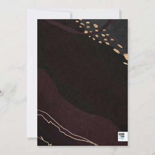 Metallisches Geode-Brautparty Einladung (Rückseite)