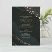 Metallisches Geode-Brautparty Einladung (Stehend Vorderseite)