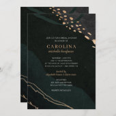 Metallisches Geode-Brautparty Einladung (Vorne/Hinten)