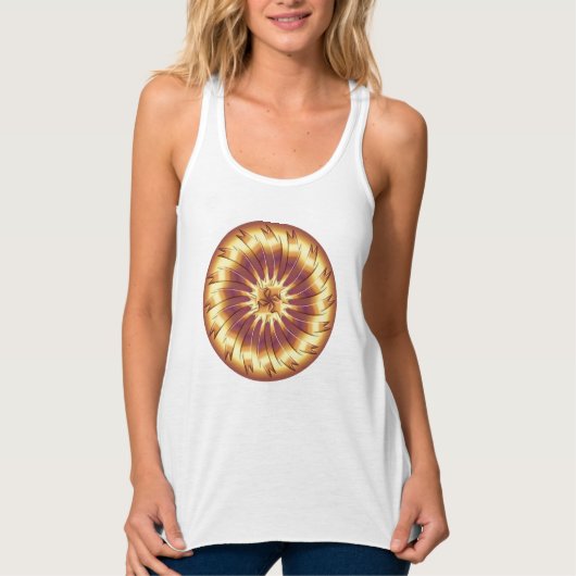 Metallisches geometrisches Element Tank Top (Vorderseite)