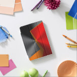 Metallisches geometrisches Schwarz-Rot- und Orange iPad Mini Hülle<br><div class="desc">Coole moderne geometrische Metallic-Formen in Schwarz-Rot- und Orangen-geometrischen Formen mit individuellem Monogramm.</div>