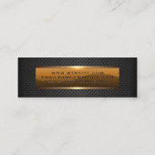 Metallisches Glossy Banner | Perforated Mesh Mini Visitenkarte (Rückseite)