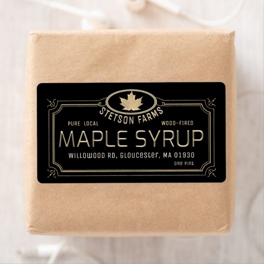 Metallisches Gold 3D Gerahmtes Ahornsirup (Insitu)